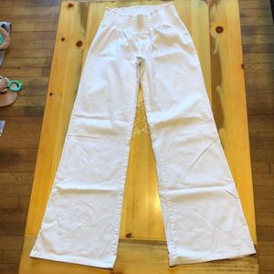 Maternity Small White Linen Pants